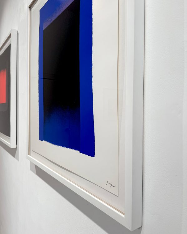 Schwarzes Feld in Blauer Fläche - Violet, Blau, Schwarz, 1991