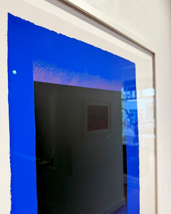 Schwarzes Feld in Blauer Fläche - Violet, Blau, Schwarz, 1991