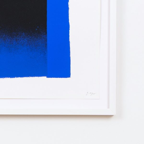 Schwarzes Feld in Blauer Fläche - Violet, Blau, Schwarz, 1991