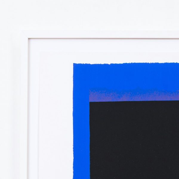 Schwarzes Feld in Blauer Fläche - Violet, Blau, Schwarz, 1991
